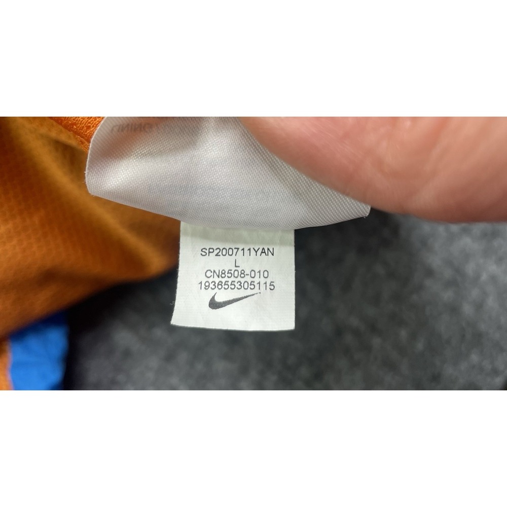 Vintage Nike Flight Jacket Men's L Orange  Multi Color Quarter Zip Basketball - Picture 10 of 10